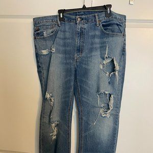 Ripped Levi Jeans Mens